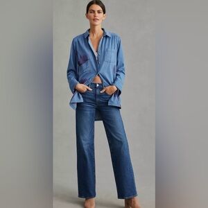 Pilcro Dark Blue Flare Jeans